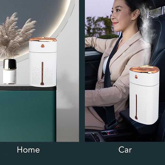 VGEBY Rechargeable Mini Humidifier,1000ml Ultrasound Touch Button USB Humidifier Desktop Humidifier Humidifiers for Bedroom Car Office Travel (White), VGEBYb0oz4tfc25-11