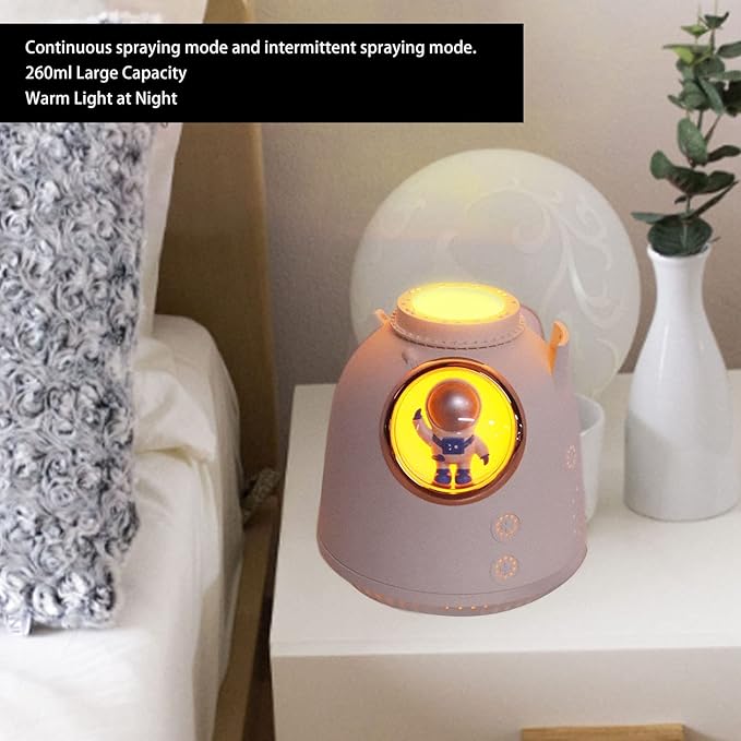 Mini Humidifier, Cute Humidifier for Bedroom, Car Humidifier, 2 Mist Modes, Super Quiet, Personal Desktop Humidifier for Office, Car, Baby Room(White)