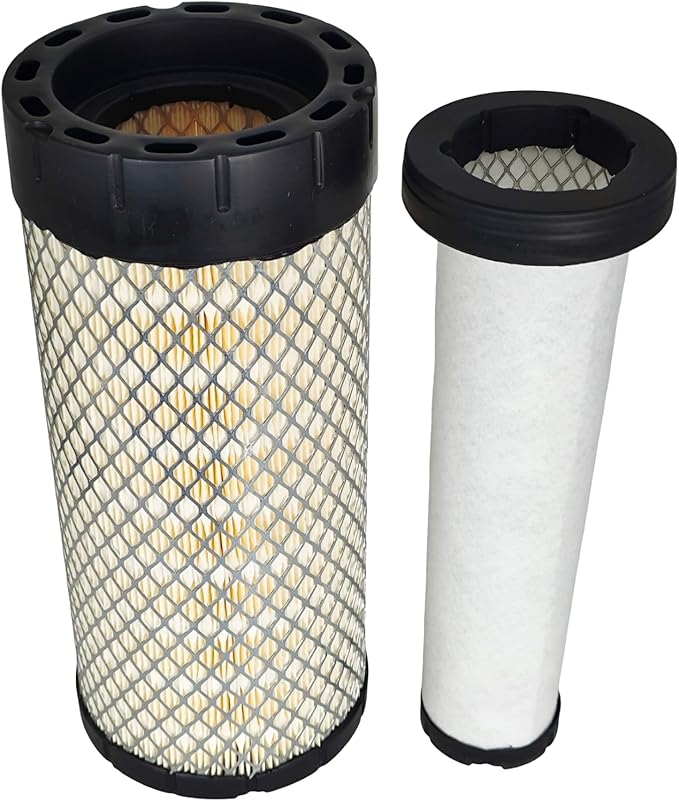 Air Filter Kit AT338105 AT336803 Compatible with John Deere 312GR 313 314G 315 316P 316GR 317P 317G 318P 318E 318G 319E 320E 320G 323E 324E 324G 325G CT315 Skid Steer Loader Primary Secondary