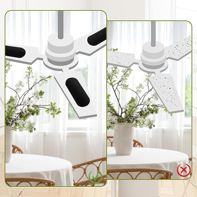 Tuanse 20 Pack Ceiling Fan Filters for Blades, Activated Coconut Shell Carbon Ceiling Fan Air Filter, Easy Stick Universal Air Filter Purifiers for Common Household Contaminants