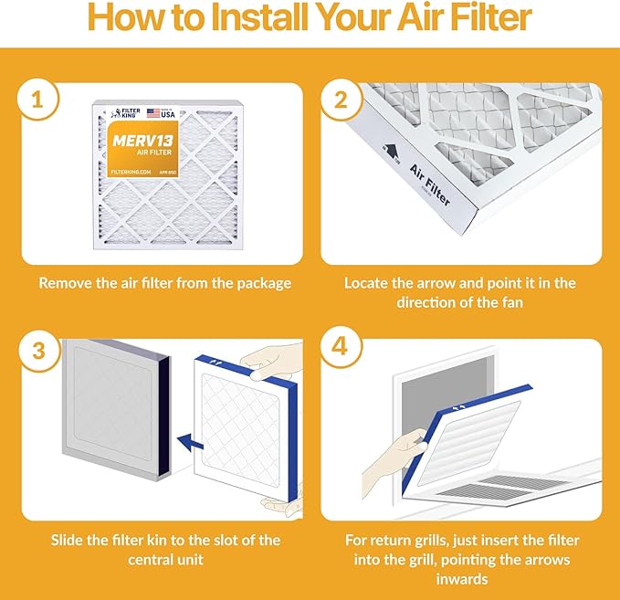 Best 12x24x1 Air Filters | 12 Pack | MERV 13 HVAC Pleated AC Furnace Filters, Protection Against Mold and Pollen, Allergen Reduction, Increases Air Quality | Actual Size (11.8x23.8x1)