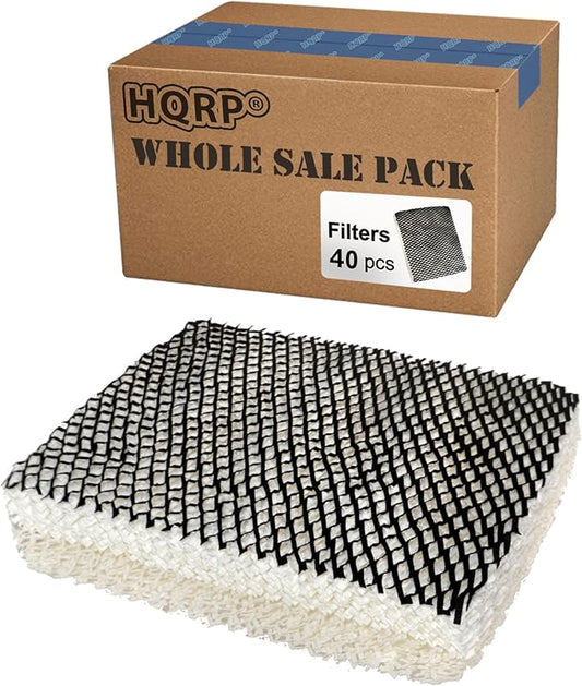 HQRP 40-Pack Humidifier Wick Filter Compatible with Bionaire C22, C33, W2, W2S, W6, W6H, W6S, W7, W9, W9H, W9S Humidifiers, Part 900 900CS 900X Replacement