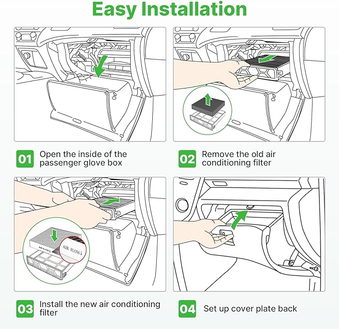 2-Pcs Cabin Air Filter for Honda Accord, Civic, CRV, HRV, Clarity, CRZ, Insight, Odyssey, Fit Acutra MDX, RDX, TLX, INTEGRA Car Replacement for CF11182 CP182 Essential Automotive Accessories