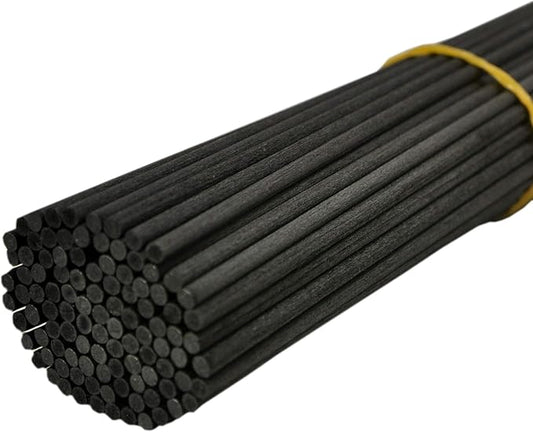 100 Pieces Fiber Reed Diffuser Replacement Refill Sticks (11" x 3mm, Black)