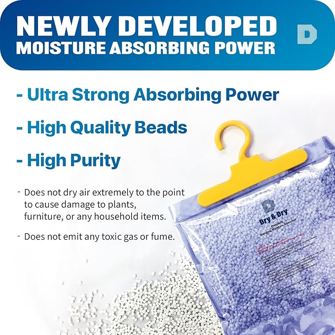 Dry & Dry 17 Pack [14 OZ] Premium Moisture Absorbers - Dehumidifiers for Home, Basement & Bedroom