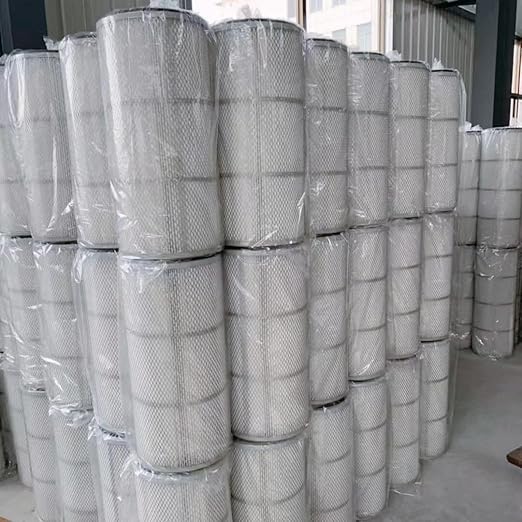 Dust Collector Filter Industrial Flame Retardant Cartridge with Outer Mesh - OD: 12.6'' H: 26'' (320 * 660mm) for Powder Dust Collector Sand Blast Coating Shot Blasting Machine Filter Element