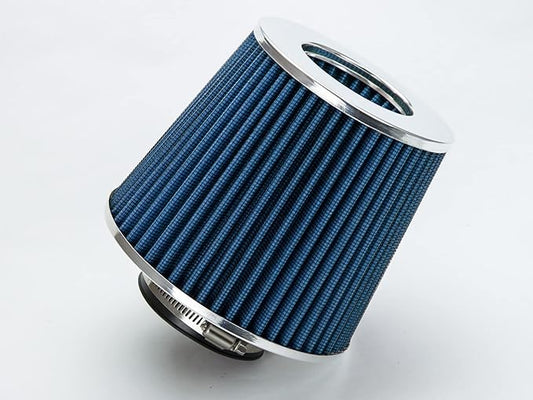 BLUE 2.5" 63.5 mm Inlet Cold Air Cone Replacement Performance Washable Clamp-On Dry Air Filter