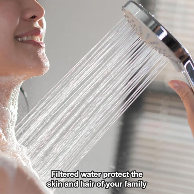 uxcell 12 Pcs Shower Head Filter 3.9 Inch PP Cotton Filter Cartridge Replacement High-Pressure Handheld Fan Shower Jet Sets