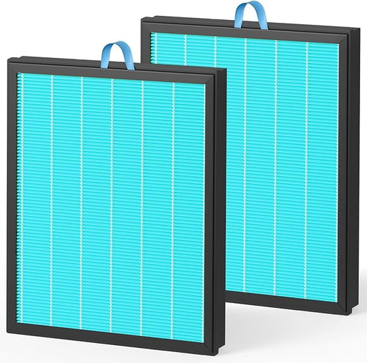 Fil-fresh Vital 100S Smoke Remover Replacement Filter, Compatible with LEVOIT Vital 100S Air Purifier, 3-in-1 H13 True HEPA & Activated Carbon, Replace Vital 100S-RF-SR, Blue, 2-Pack