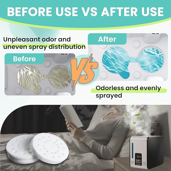8 Pack A451 Anti-Mineral Pads Humidifier Replacement Filters Compatible with BONECO S200, S250 & S450 Steam Humidifiers