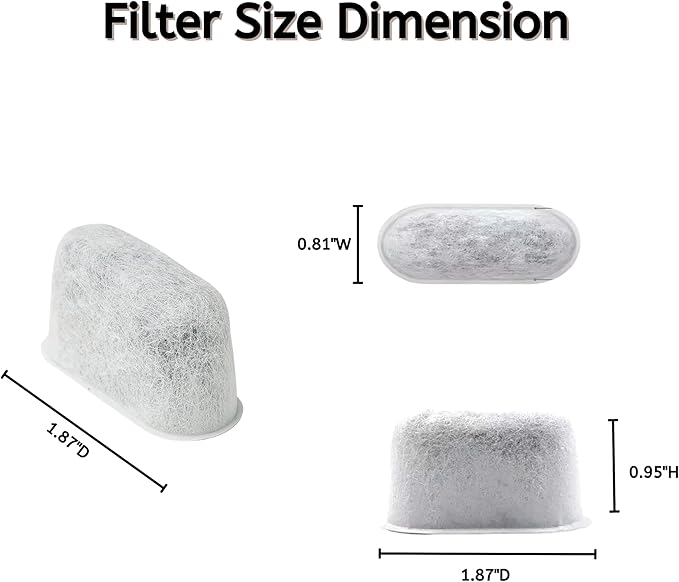 12 NISPIRA Replacement Activated Charcoal Water Filters for Cuisinart Coffee Machines, Compared to Cuisinart DCC-RWF