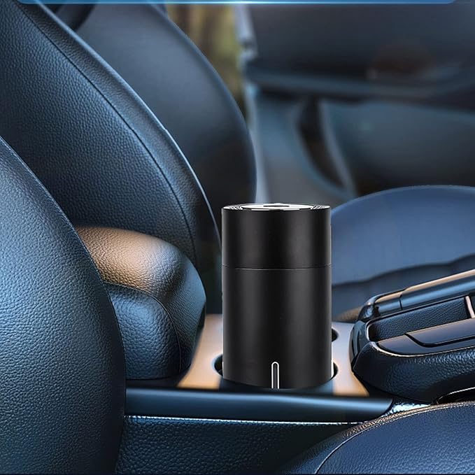 Car Diffuser for Essential Oils, Portable Humidifiers for Travel 7 Color Car Essential Oil Diffuser USB Humidifier(Black)