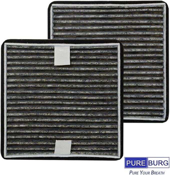 PUREBURG FRF105 Replacement Filters Compatible with Febreze OdorGrab FHT150W Air Cleaner T Filter,4-Pack HEPA Activated Carbon Odor Reducer Air Clean
