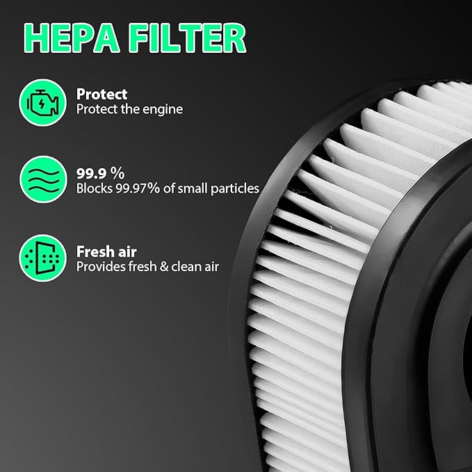 593260 Air Filter, 798452 334404 Lawn Mower Air Filter for Briggs and Stratton 550ex 675exi 725exi Series, for Troy Bilt TB110 TB200 TB230 Lawnmower and More(6 Pack)