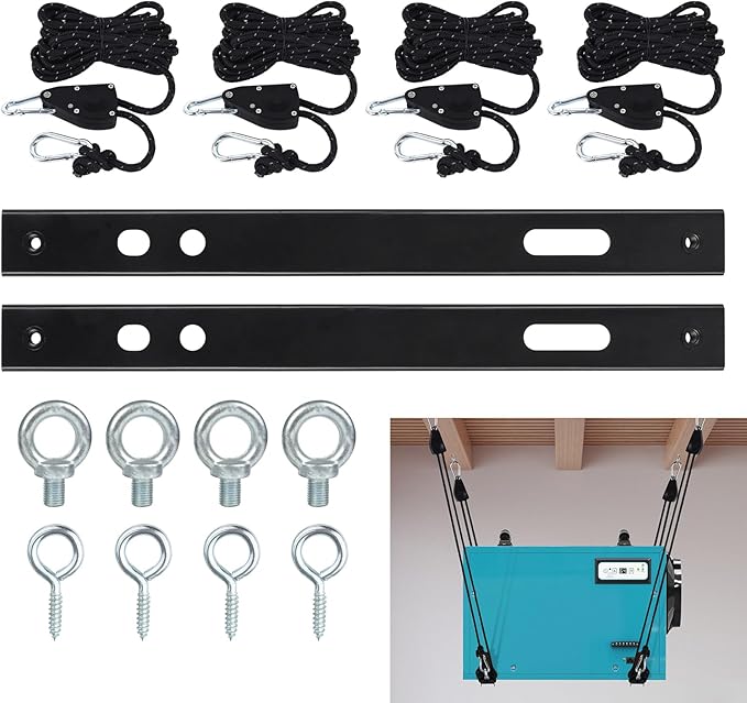 Dehumidifier Hanging Kit, Dehumidifier Joist Hanging Kit for Crawl Space and Basement Dehumidifiers, Helps Reduce Noise and Vibration of The Unit
