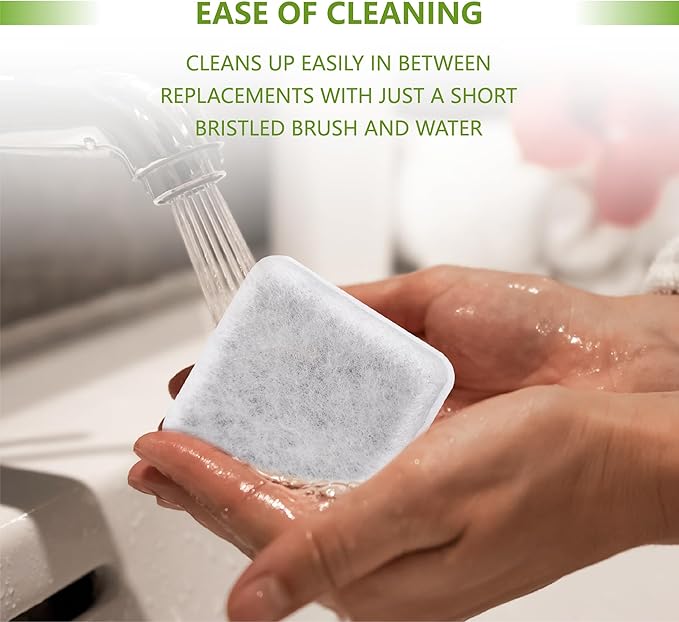 Pet Water Fountain Charcoal Replacement Filters Compatible with Petmate Replendish Mason Gravity Waterers, Automatic Cat Dog Water Bowl Dispenser Filters Replacement(6 Pack)