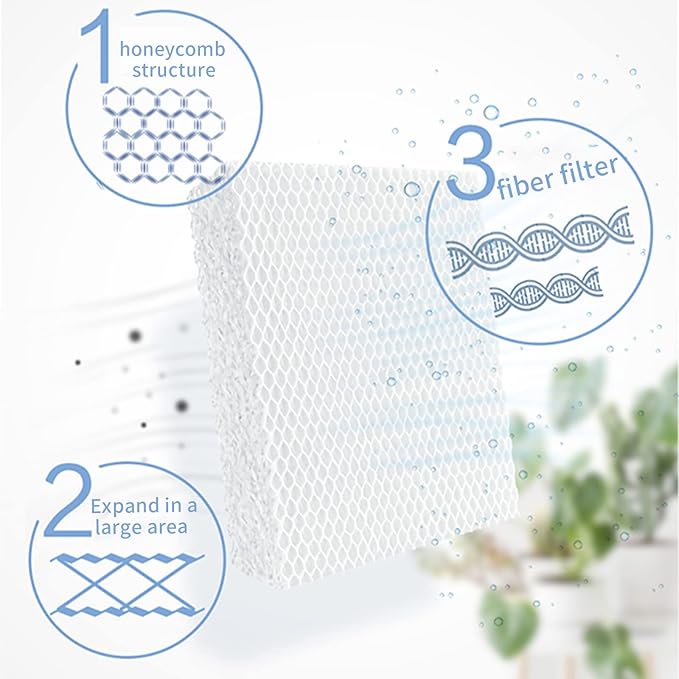 HIFROM 6Pack Replacement Humidifier Wick Filters MD1-0034 Compatible with Vornado Evaporative EV100 EV200 EVDC300 EVDC500 EVDC505 Evap40 Evap2 Humidifiers