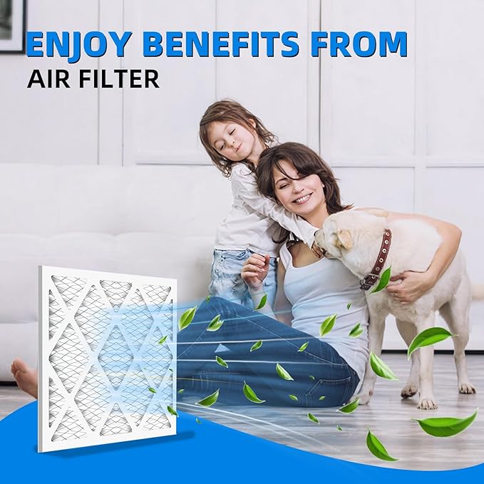 (12 Pack) 20x24x1 Furnace Air Filters, MPR 1900 & FPR 10, MERV 13 Pleated Air Filter (Actual Size: 19.75" x 23.75" x 0.75")