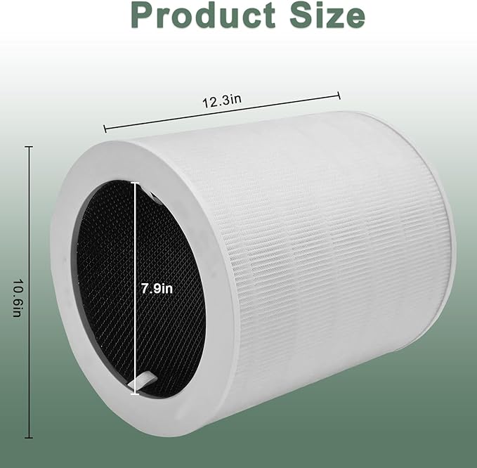 2 Pack Core 600S Pet Replacement Filter Compatible with LEVOIT Core 600S Air Purifi-er, 3-in-1 H13 HEPA Filter, High-Efficiency Activated Carbon, Compared to Part #Core 600S-RF
