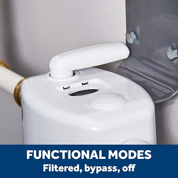GE Whole House Water Filtration System, Reduces Sediment, Rust & More, Install Kit & Accessories Included, Filter Not Included, Replace Filters (FXHTC, FXHSC) Every 3 Months, GXWH40L