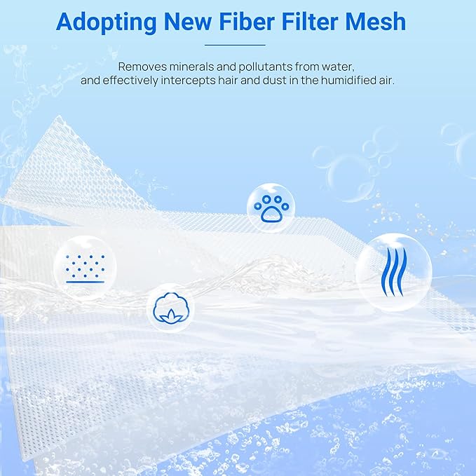 PWF2 Humidifier Filter Replacement for Vicks V3500 V3100 V3600 V3900 V3700 VEV320 & Kaz 3020 Cool Mist Humidifiers, Pack of 6