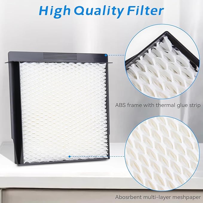 1040 Humidifier Filter for Aircare Essick Bemis MoistAir Humidifier - Replacement Wick Fit Models B40 3D6-100 5D6-700 7D6-100 D46-720 E27-000 E35-000 CM330 B23-810 MA0300 MA-0500 (4 Pack)