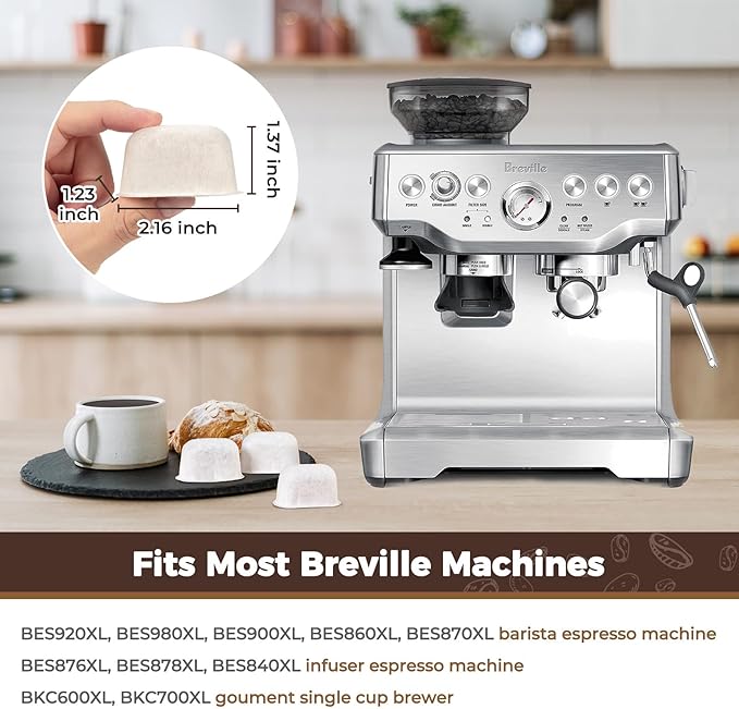 12 Pack Replacement Water Filters Compatible with Breville BWF100 with Ion Exchange Resin inside