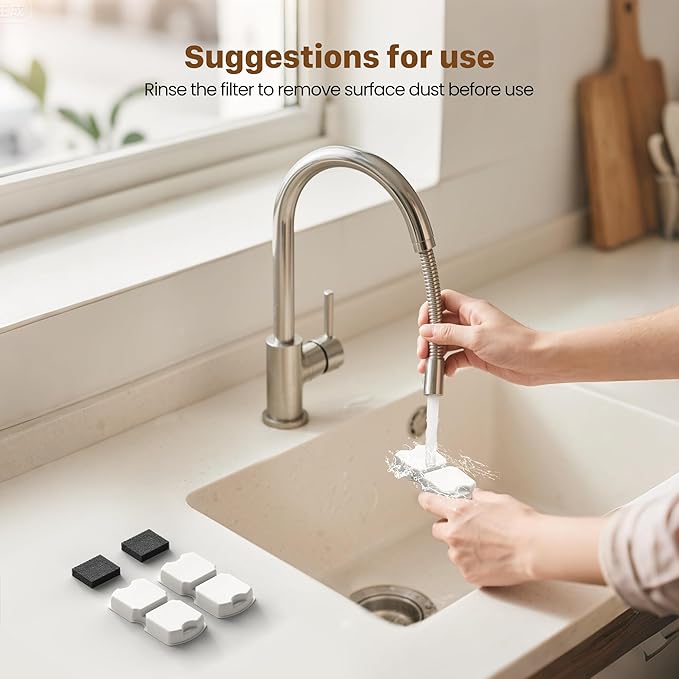 Pet Water Fountain Filters: Per Fountain Filter Replacement (24 Pcs) - 6 Months Set of Replacement Filters for ATMZIQXR S18 - Contains 12 Carbon Filters + 12 Sponges Filters