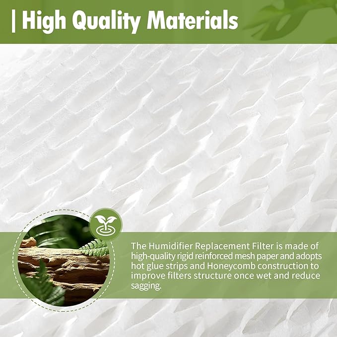 Humidifier Wicking Replacement Filter Compatible with Canopy Bedside and Nursery Humidifiers, Paper Filter, 6-Pack