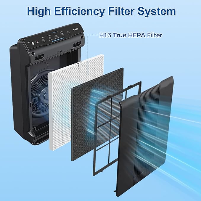 116130 Replacement Filter H Compatible with Winix 5500-2/ AM80 Air Purifiers, 12.6" L x 16.3" H x 1" Th, 3 Pack (White)