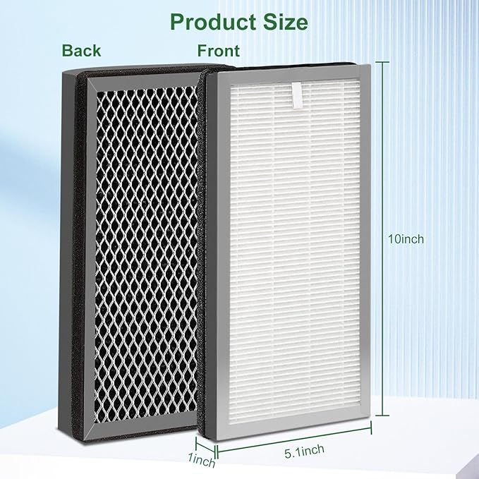4 Pack 15 Replacement Filter for MA Air Puri-Fier Models 15, 3-in-1 Contains Pre-Filter and Activated Carbon Fil-ter, (4 Pack)