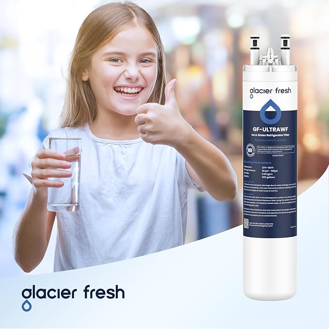 GLACIER FRESH Replacement for Frigidaire ULTRAWF,Pure Source Ultra, Kenmore 9999, 469999, 46-9999, A0094E28261 Refrigerator Water Filter,Pack of 3