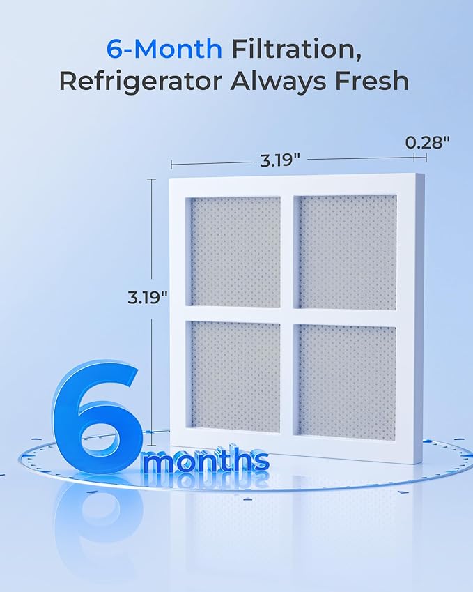 Waterdrop Replacement for LG® LT120F® Refrigerator Air Filter, Kenmore Elite 469918, 9918, ADQ73214402, ADQ73214404, ADQ73334008, 3 Pack