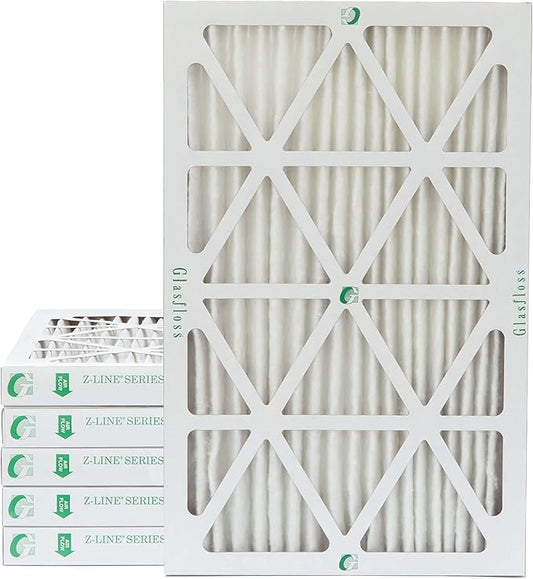 Glasfloss 16x25x2 MERV 10 (FPR 5-6) 2" Inch Pleated Air Filters Box of 6. Actual Size: 15-1/2 x 24-1/2 x 1-3/4