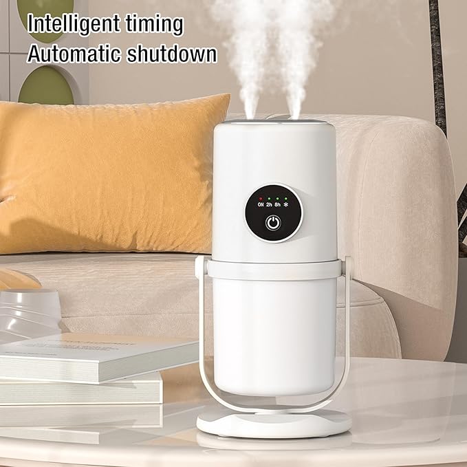 Portable Mini Humidifier, 300ML Cool Mist Humidifiers with Stand, Quiet USB Desktop Humidifier with 2 Mist Mode for Baby Bedroom Travel Office Home, Quiet Mini Humidifiers (White)