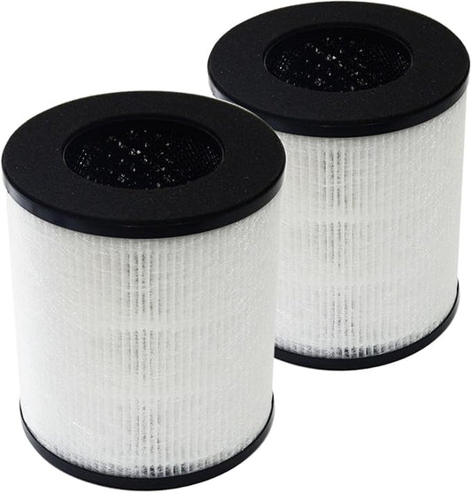 PUREBURG Replacement Filter Compatible with Tredy TD-1300, Tenergy Renair, Cool-Living CL-6070A, BEABA HEPA Air Purifer, H13 HEPA Activated Carbon 2-in-1 2-Pack