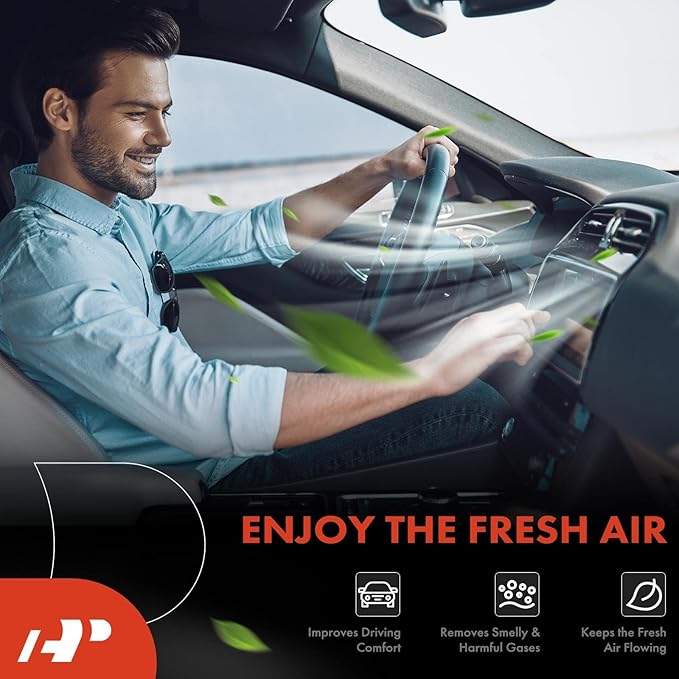 A-Premium 2-PC Cabin Air Filter w/Activated Carbon Compatible with Chevy, GMC, Cadillac & Buick - Camaro, Colorado, Equinox, Impala, Malibu, Silverado, Traverse, Sierra, Yukon, Escalade, ATS, Enclave