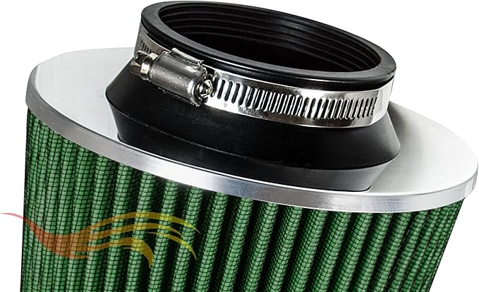 2.5" 63.5 mm Inlet Cold Air Cone Replacement Performance Washable Clamp-On Dry Air Filter