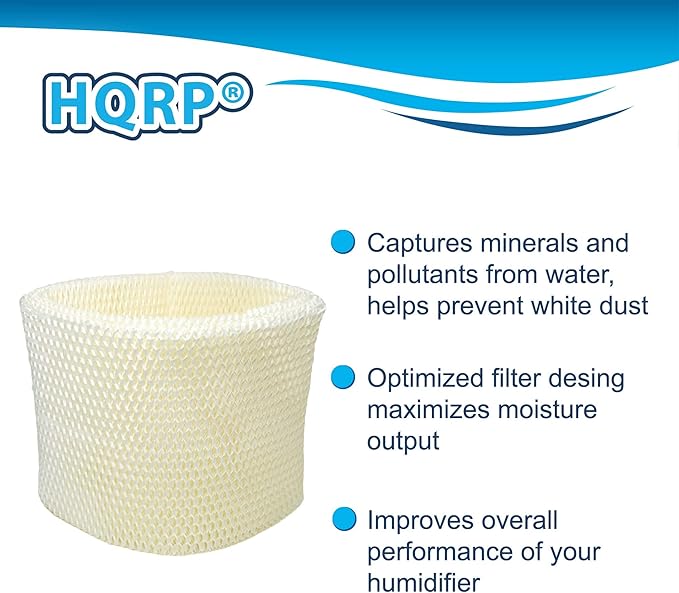 HQRP HWF65 Humidifier Wick Filter for Holmes HWF65P HWF65CS Filter C Replacement fits HM1800 HM2060 HM2090 HM3000 series Humidifiers