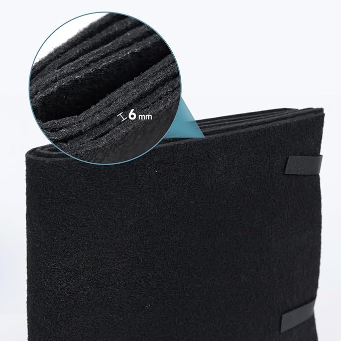 6 Sheets,12'' x 48'' Cut to Fit Activated Carbon Filter Pad for Vents, Purifiers, Air Conditioner, Hood Fans. Filter Odors, Smoke, Dust, Pet Dander