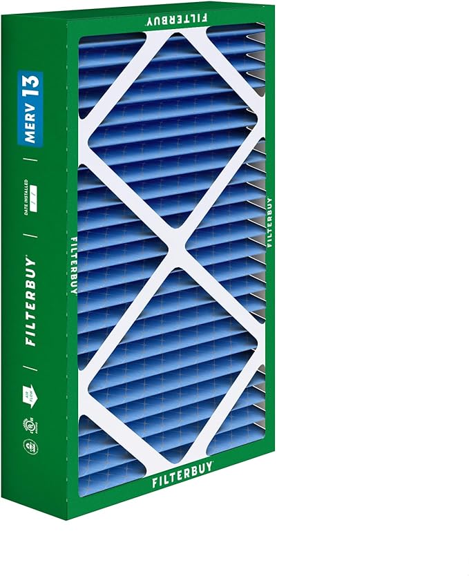 Filterbuy 16x26x5 Air Filter MERV 13 Optimal Defense (2-Pack), Pleated HVAC AC Furnace Air Filters for Electro-Air, Emerson, White Rodgers, & Comfort Plus (Actual Size: 16.00 x 25.75 x 4.88 Inches)