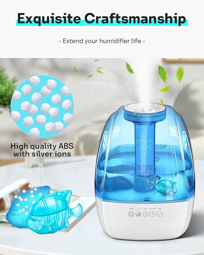 Leemone Humidifier Cleaning Fish for Humidifiers & Fish Tanks, 10 Pack Humidifier Cleaner, Purifies Water, Prevents Hard Water Build Up, Reduces Scale