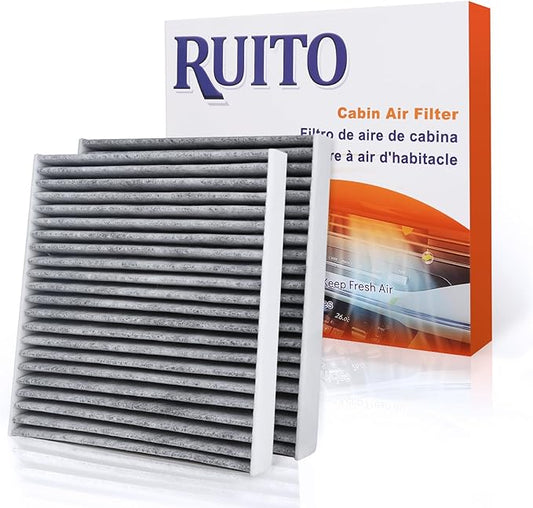 RUITO Cabin Air Filter, Fits 2016-24 Civic, 2017-24 CR-V, 2009-20 Fit, 2016-24 HR-V, 2010-22 Insight, 2018-24 Odyssey, 2019-24 RDX, 2021-23 TLX, 2022-24 MDX, Replacement for CF11182
