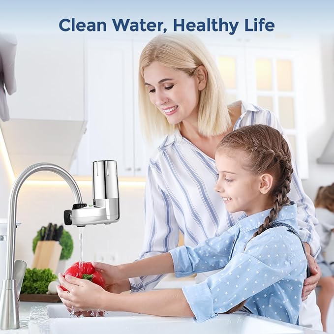 Fil-Fresh 2-Pack Faucet Filter Replacement for Brita Faucet Filtration System, NSF Certified to Reduce Chlorine, BPA-Free, Lasts 4-Months or 100 Gallons, Chrome