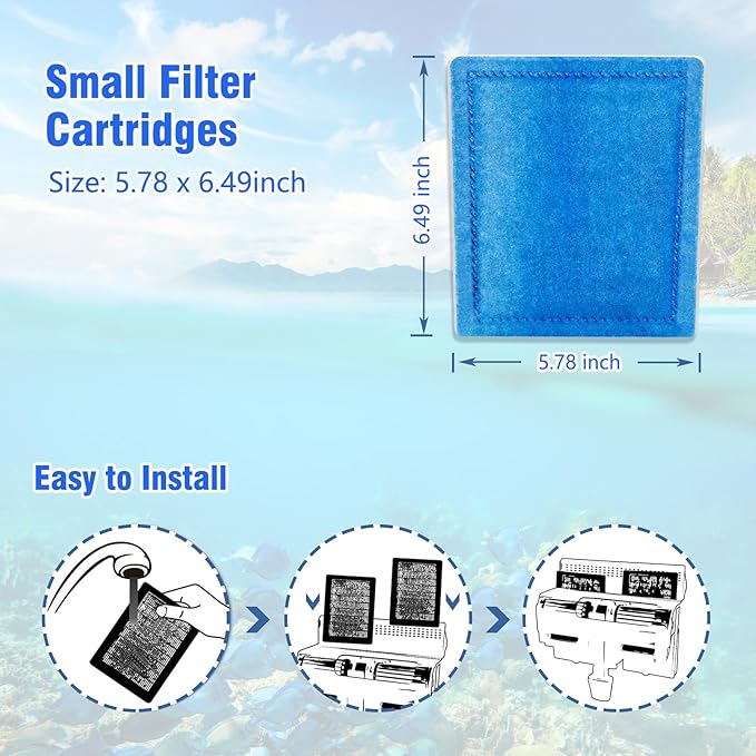 12-Pack Aquarium Filter Replacement Cartridges for Marineland Rite-Size C & Aqua-Tech EZ-Change #3,Fit for PRO Power Filters 200/275/350/375