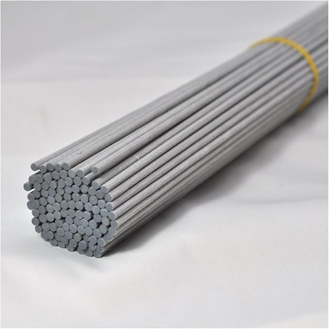 100 Pieces Fiber Reed Diffuser Replacement Refill Sticks (12" x 3mm, Gray)