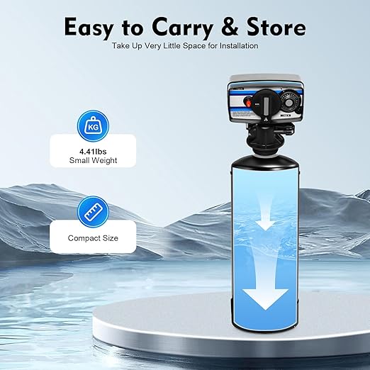 Water Softener Control Valve Head, 5600SM Water Softner System Filter Softening Head for 8-14" Diameter Tank, 110V Automatic Digital Control Valve for Water Softeners