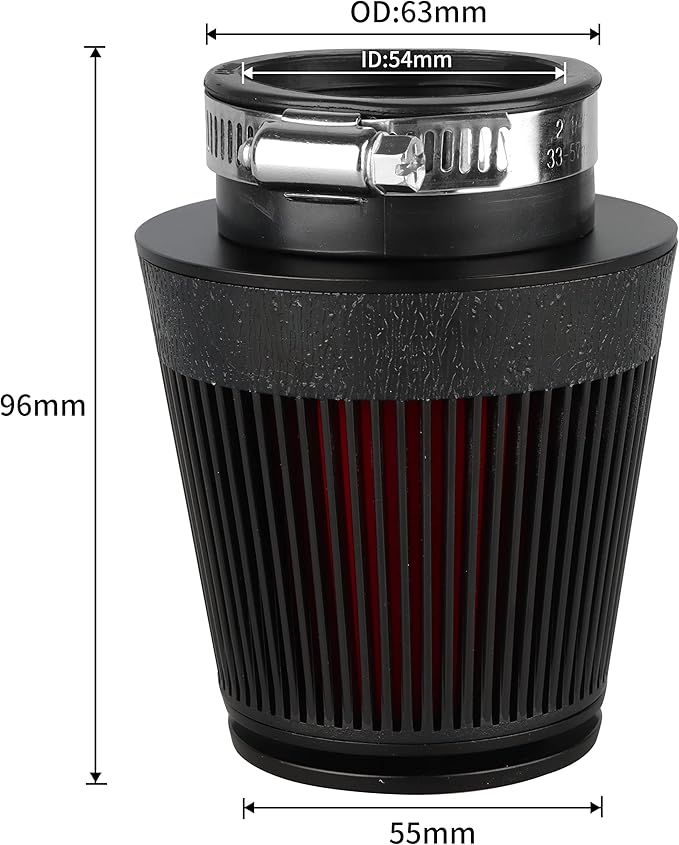 NIBBI Racing CNC 54MM Air Filter Round Tapered,Universal Air Filters for Dirt Bike ATV Quad Go Kart Pit Dirt Bike Parts