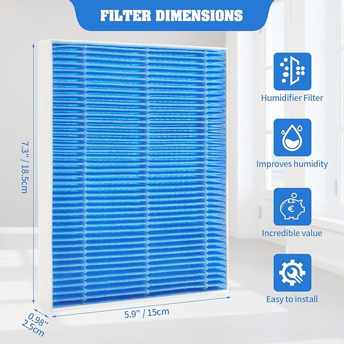 8-Pack Replacement Filters Compatible with LEVOIT Superior 6000S Smart Evaporative Humidifier + 4-Pack Top Fill Humidifier Replacement Filters Compatible with LEVOIT Humidifiers