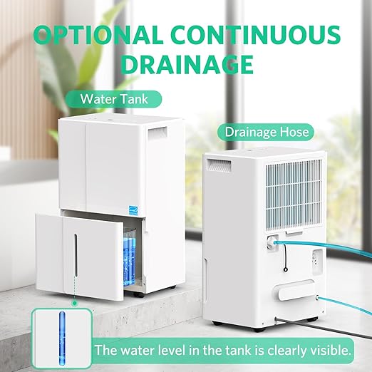 Dehumidifier. 3000 Sq.Ft Dehumidifiers, Max 80 Pints/Day (Standard 35 Pint/Day) Dehumidifier for Basement with 1.7 Gal Water Tank, For Home, Bedroom, Closet with Auto Shut Off, Sleep Mode,24H Timer